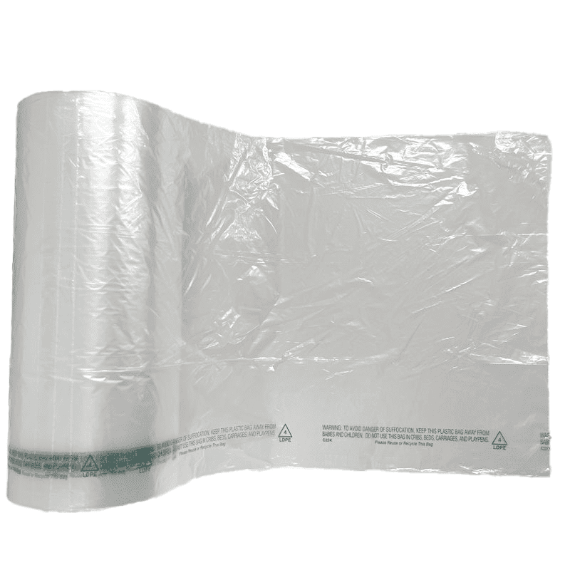 Roll of clear plastic bags.