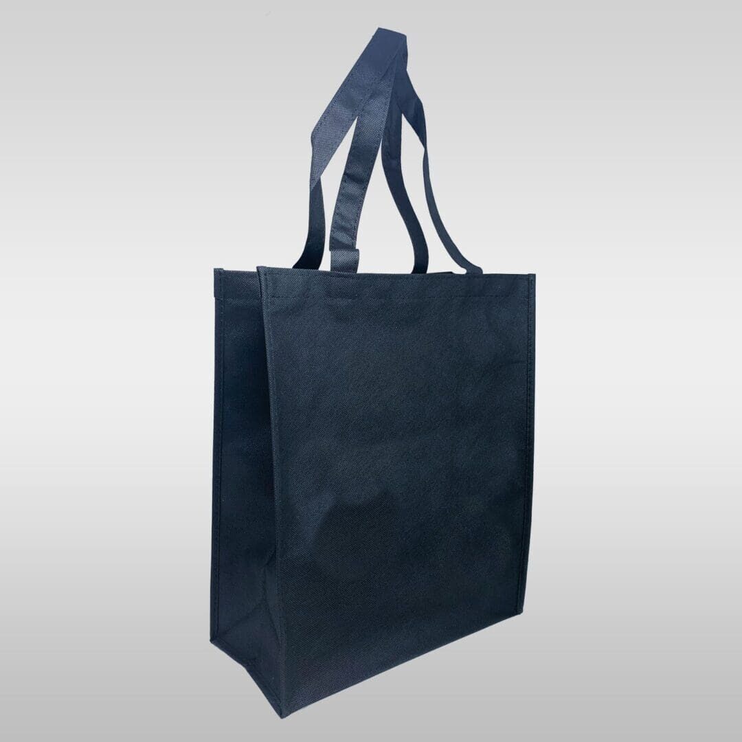 A black bag is shown on the ground.